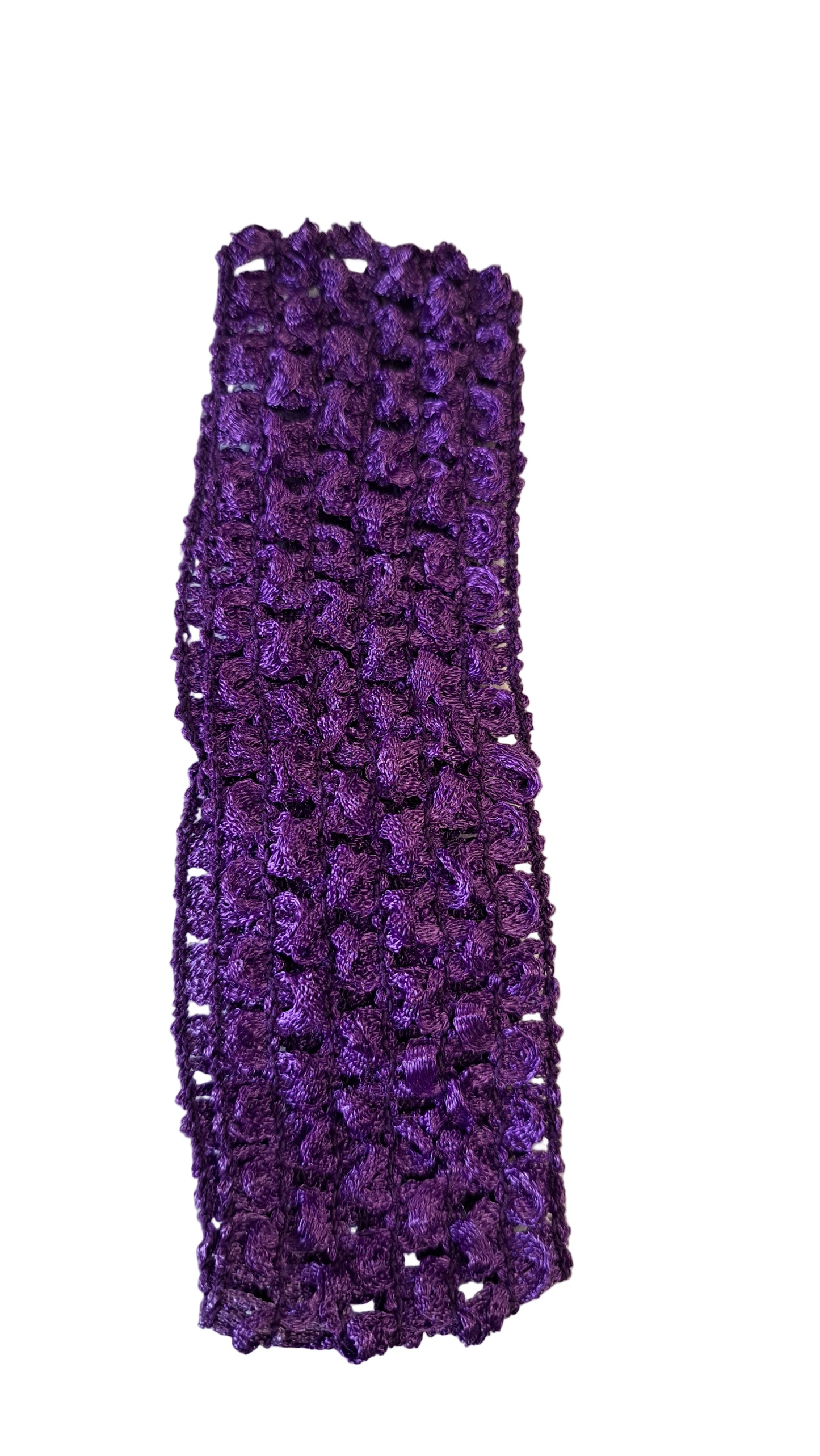 Crochet head wear elastic purple