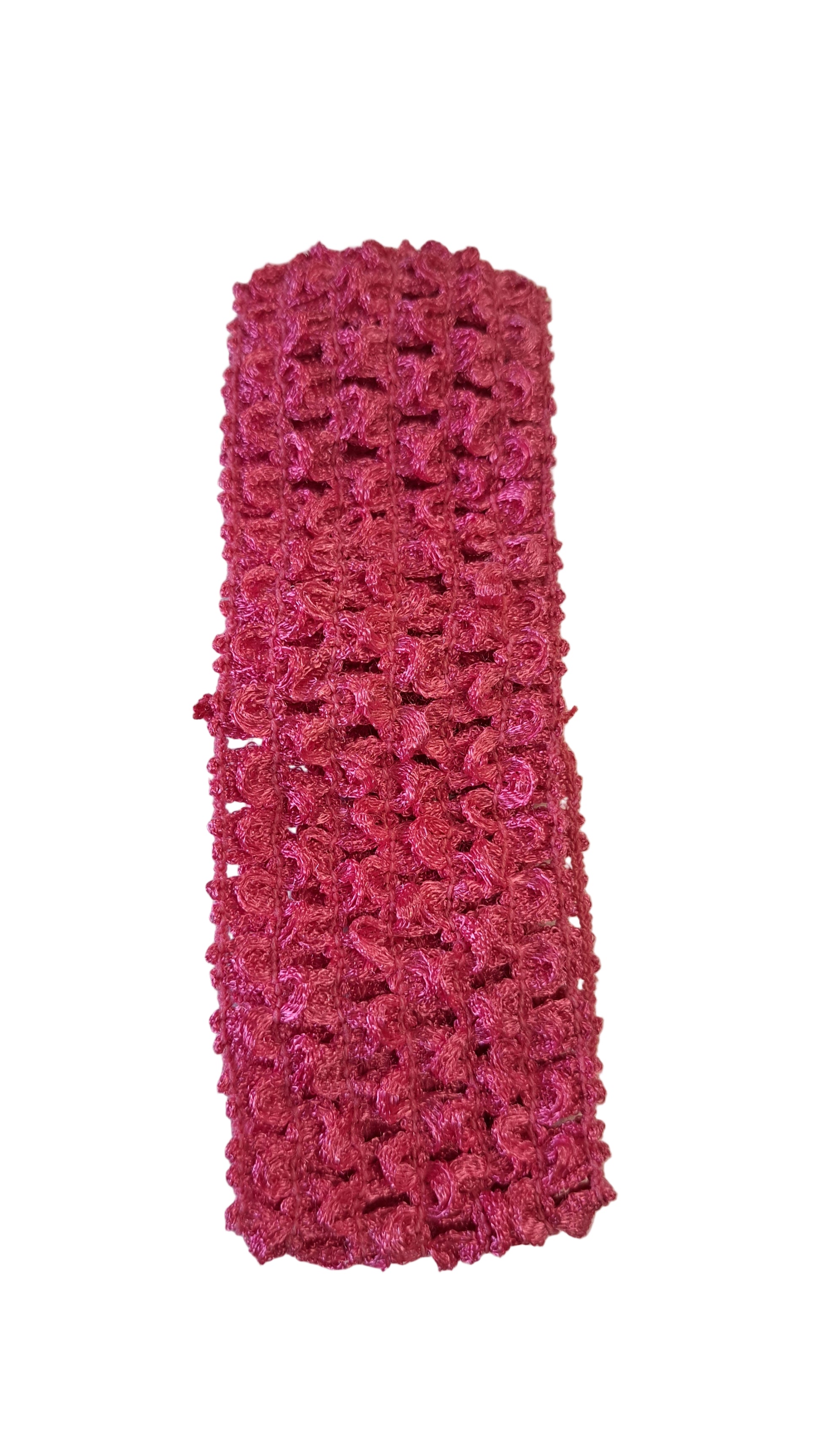 Crochet head wear elastic shocking pink