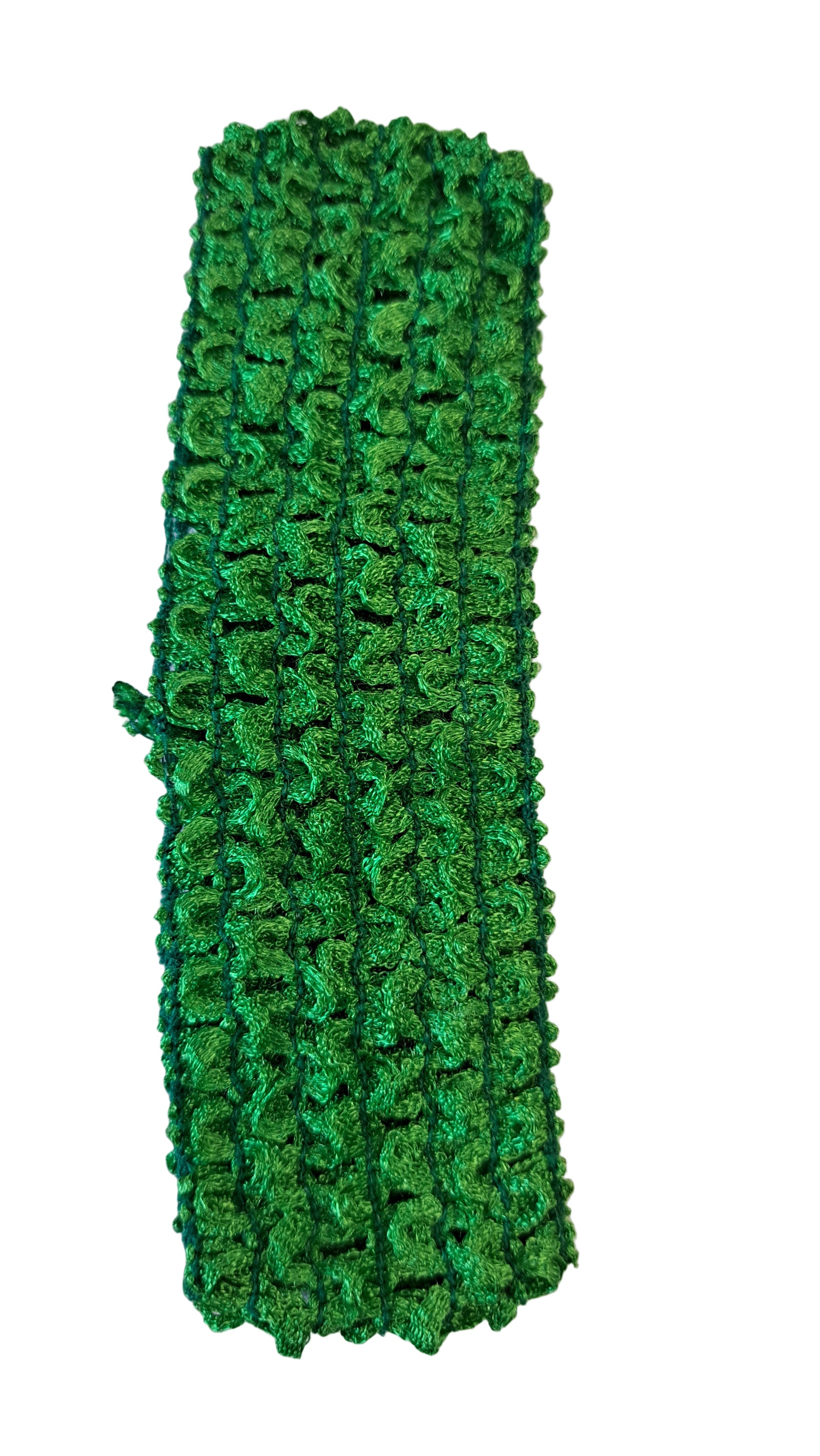 Crochet head wear elastic fern green