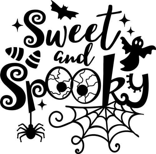 DTF sweet and spooky iron on print