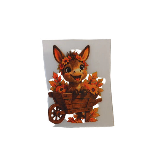 DTF iron on transfers donkey with wheelbarrow no  29