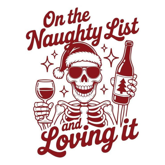 DTF iron on transfers on the naughty lost