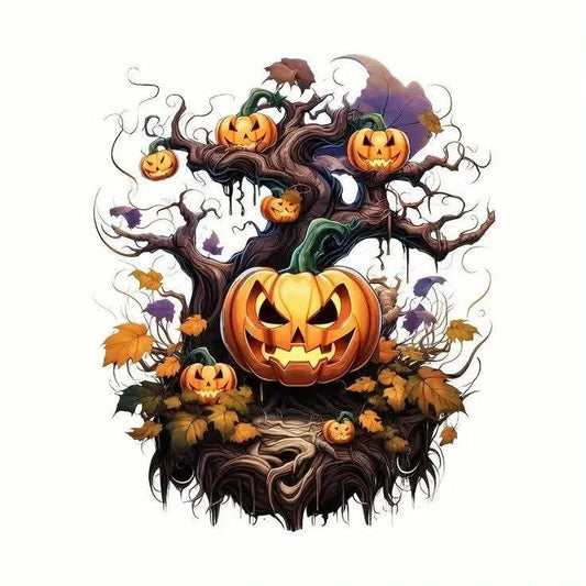DTF pumpkins trees iron on transfers