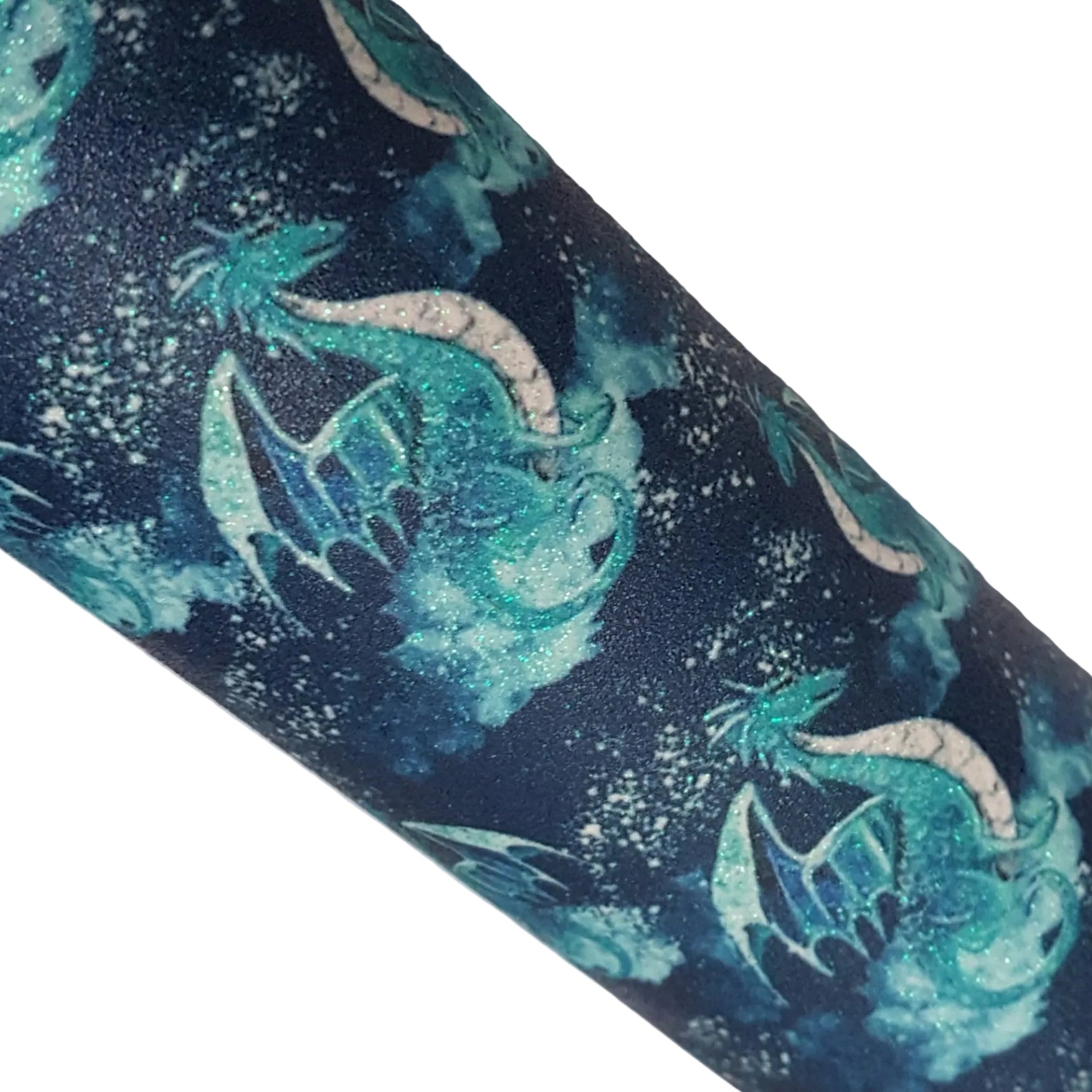 Fine glitter dragons blue