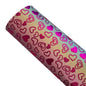 Fine glitter hot pink hearts