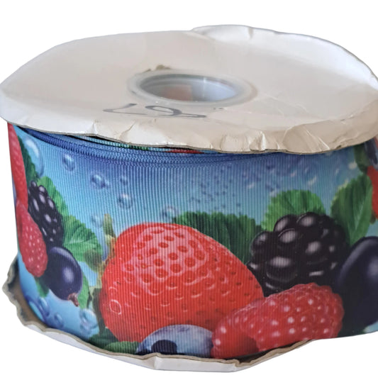 Fruits 3 inch grosgrain ribbon