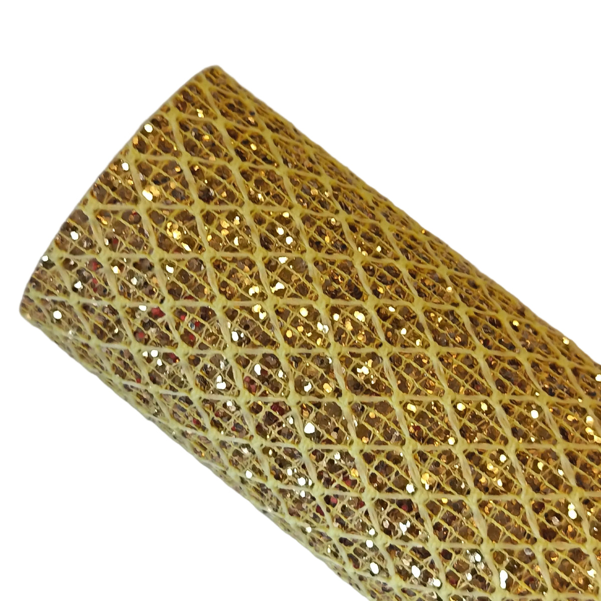 Gold glitter lace diamond patterned 