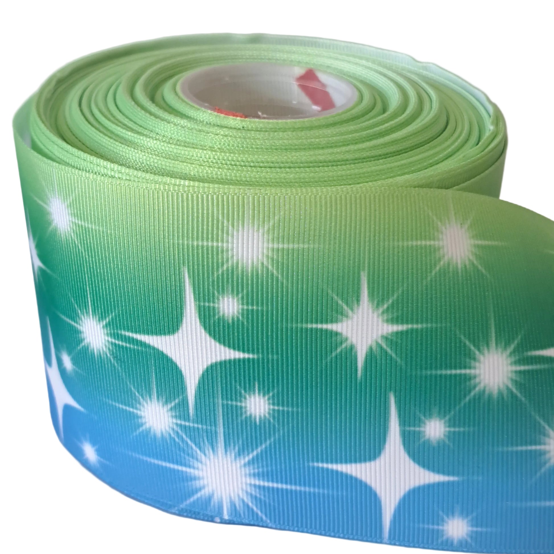 Green and blue stars 3 incg grosgrain ribbon
