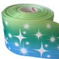 Green and blue stars 3 incg grosgrain ribbon