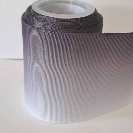 Grey ombre 3 inch ribbon grosgrain 