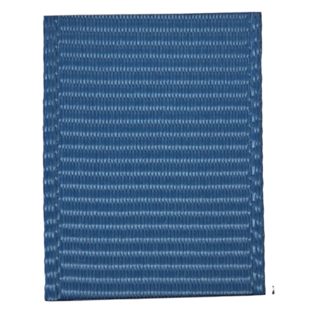 grosgrain ribbon in aegean blue colour on white background