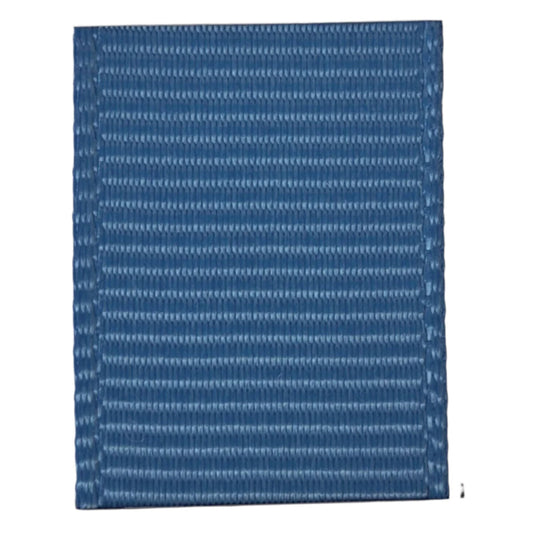 grosgrain ribbon in aegean blue colour on white background