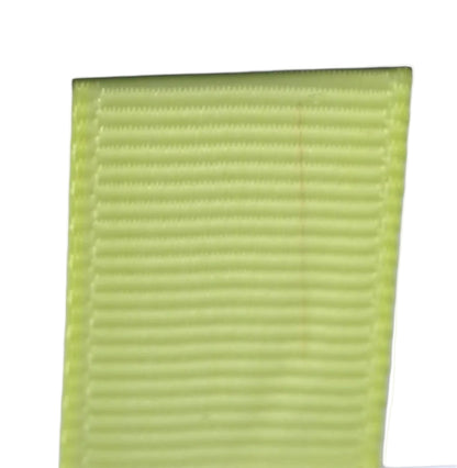 grosgrain ribbon in baby maize colour on white background