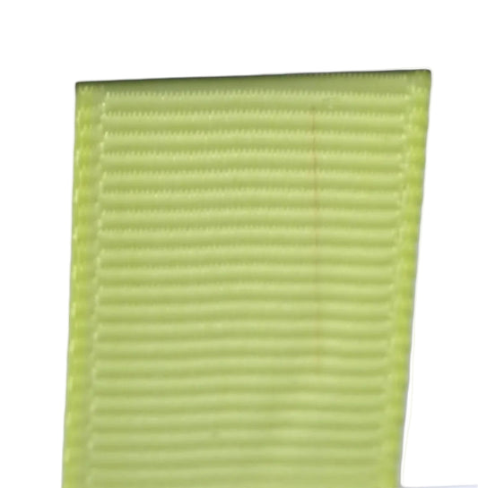 grosgrain ribbon in baby maize colour on white background