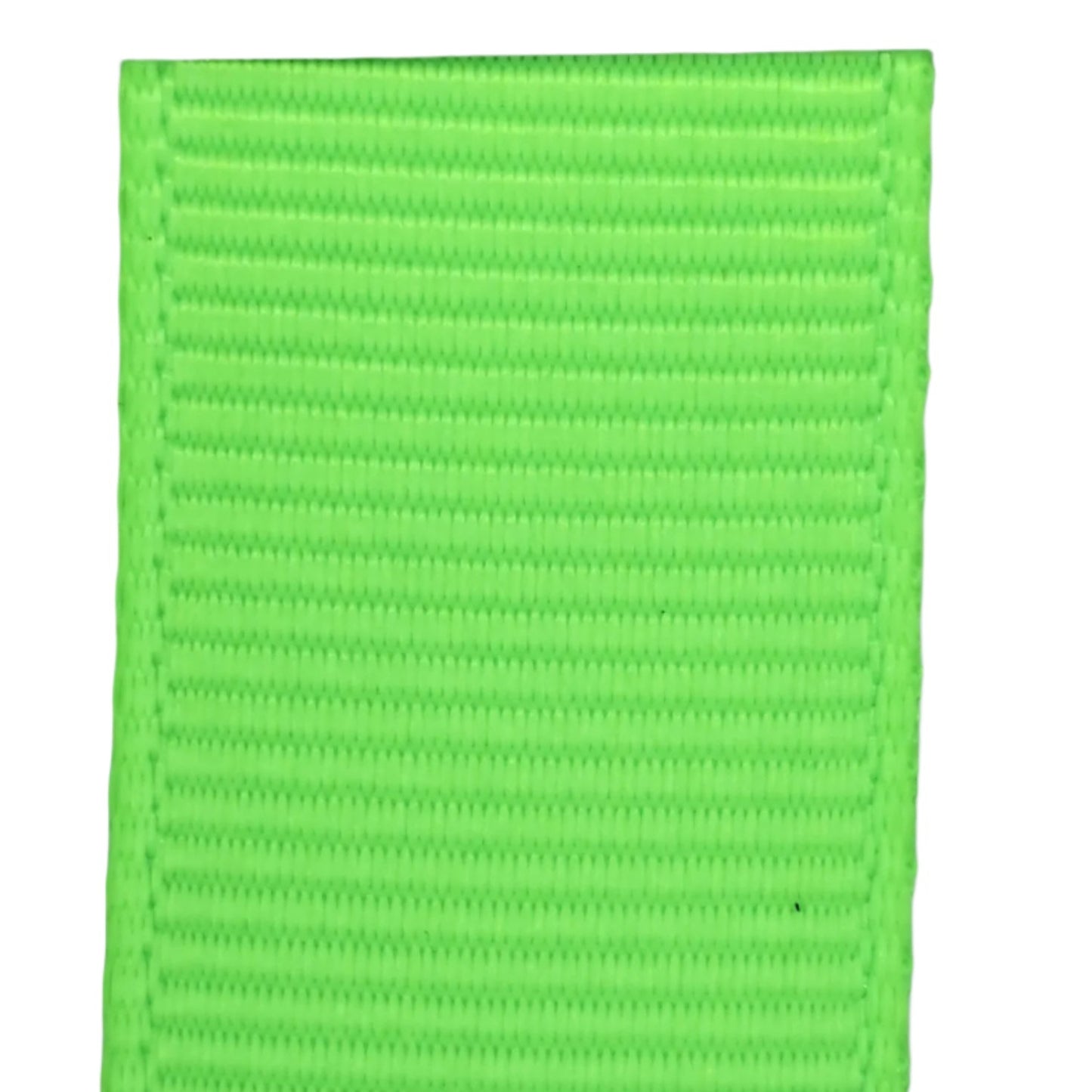 grosgrain ribbon in acid green colour on white background