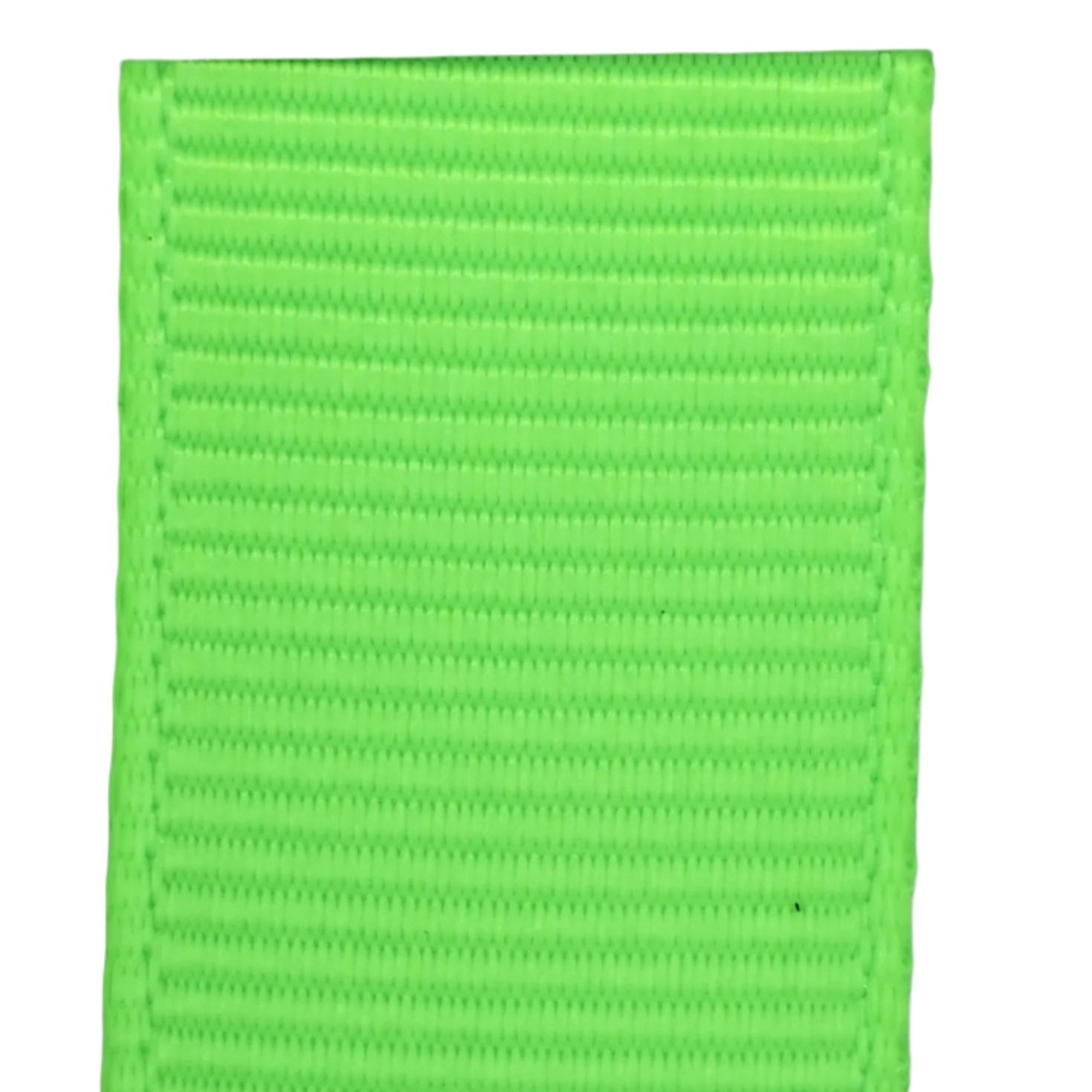 grosgrain ribbon in acid green colour on white background