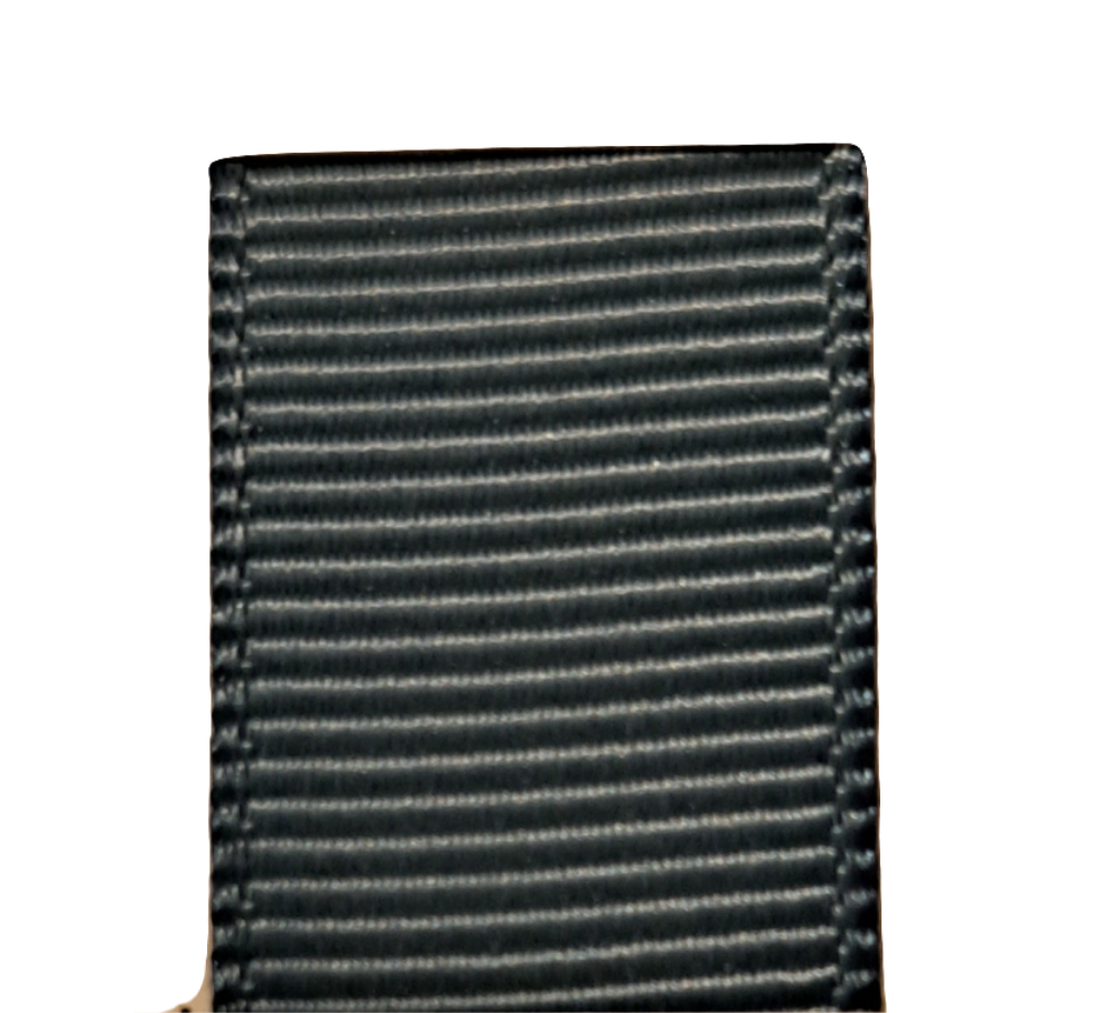 grosgrain ribbon in antique blue colour on white background