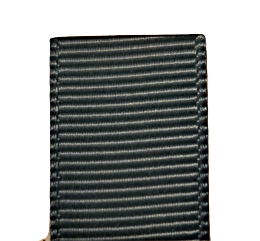 grosgrain ribbon in antique blue colour on white background