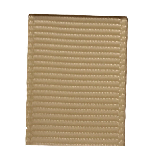 grosgrain ribbon in antique white colour on white background