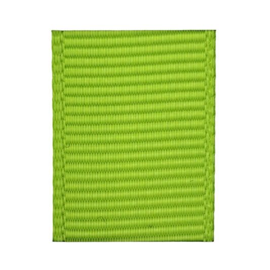 grosgrain ribbon in apple green colour on white background