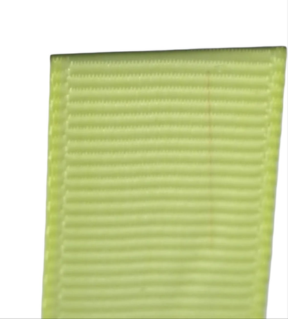 grosgrain ribbon in baby maize colour on white background