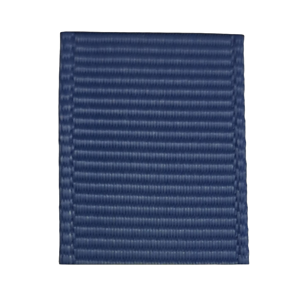 grosgrain ribbon in blue colour on white background