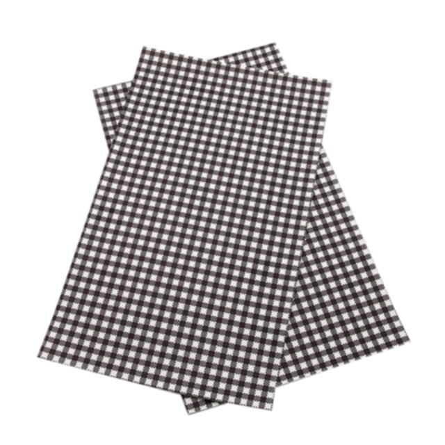 grosgrain ribbon gingham in black colour on white background