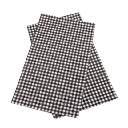 grosgrain ribbon gingham in black colour on white background