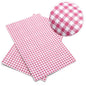 grosgrain ribbon gingham in pink colour on white background