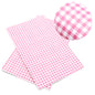 grosgrain ribbon gingham in pink colour on white background