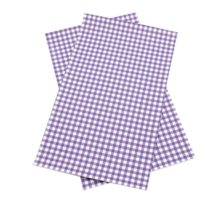 grosgrain ribbon gingham in purple colour on white background