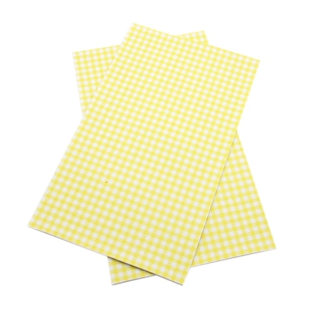 grosgrain ribbon gingham in yellow colour on white background