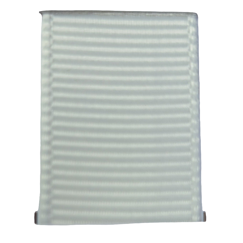 grosgrain ribbon in off white colour on white background