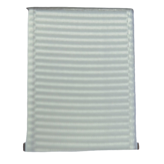 grosgrain ribbon in off white colour on white background
