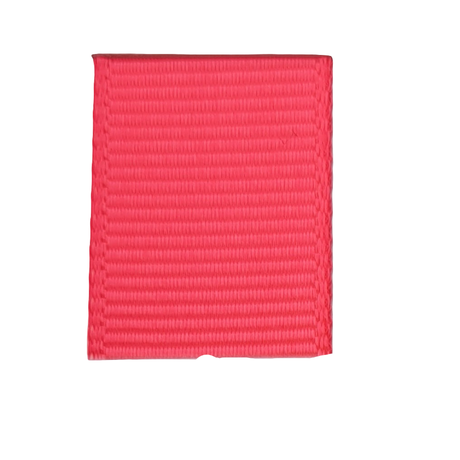 grosgrain ribbon in passion fruit colour on white background