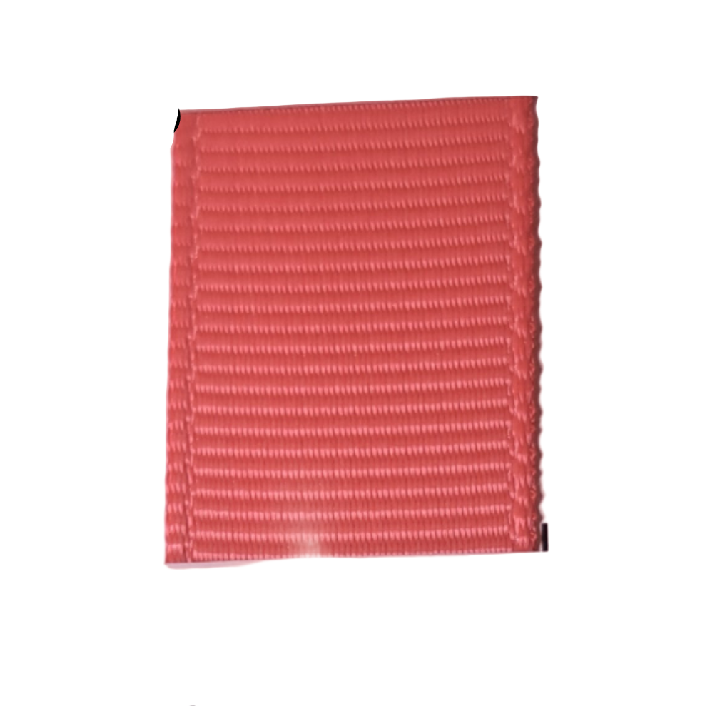 grosgrain ribbon in watermelon colour on white background