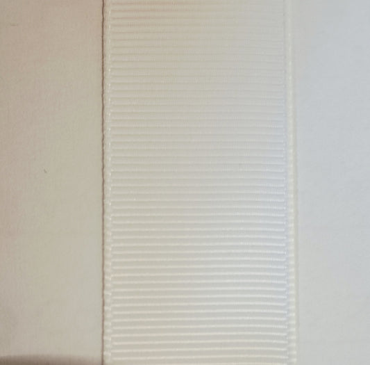grosgrain ribbon in white colour on white background