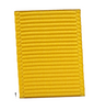 grosgrain ribbon in yellow colour on white background