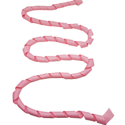 korker ribbon in pink colour on white background