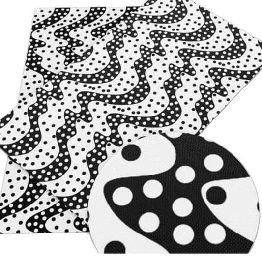 Leatherette black and white