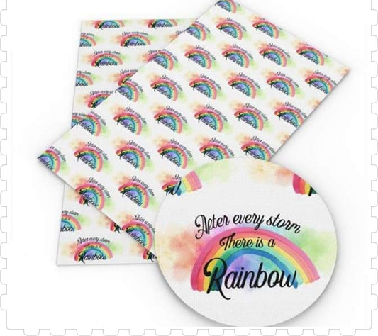 Set of colorful rainbow-themed products with motivational text on a white background