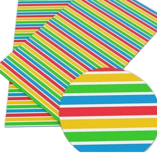 Leatherette striped colours