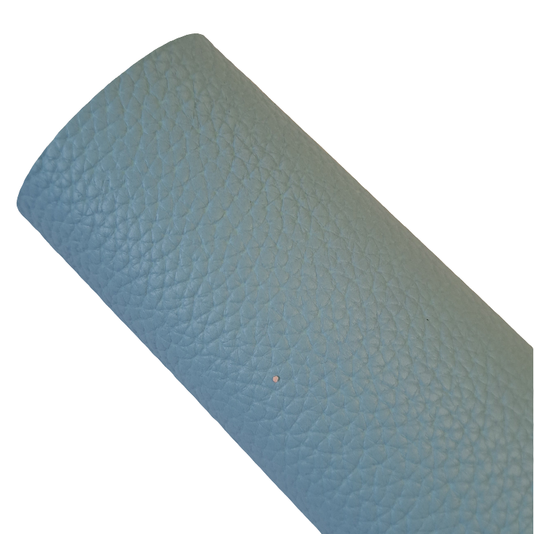 light blue leatherette