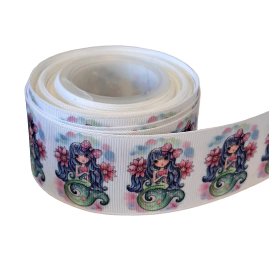 Mermaids 38mm grosgrain ribbon
