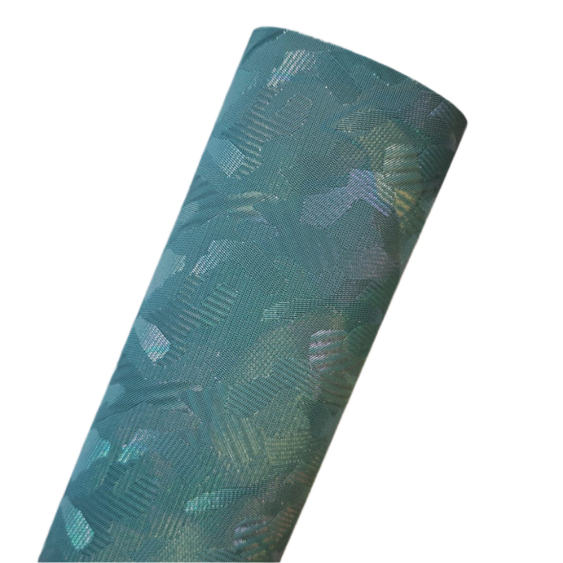 colourful metallic roll in blue colour on a white background