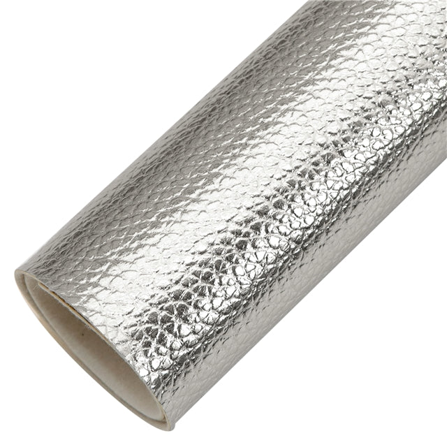 colourful metallic roll in silver colour on a white background