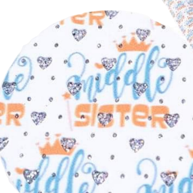 Middle sister leatherette with hearts