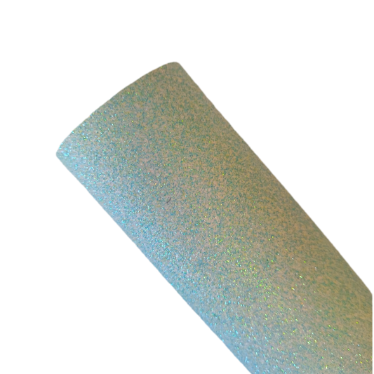 Mineral ice fine glitter with a white canvas back