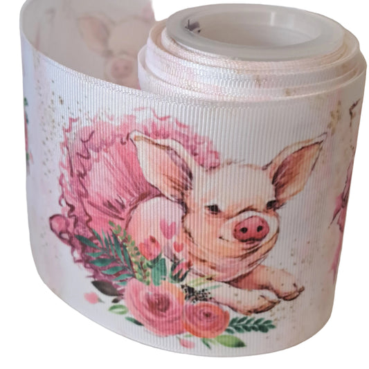 Pig grosgrin ribbon 3 inch 75mm 