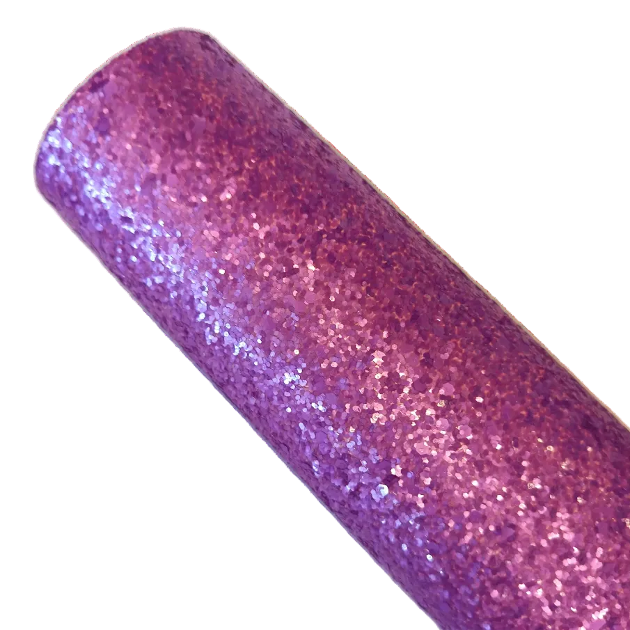 Purple fine glitter with a whie canvas back